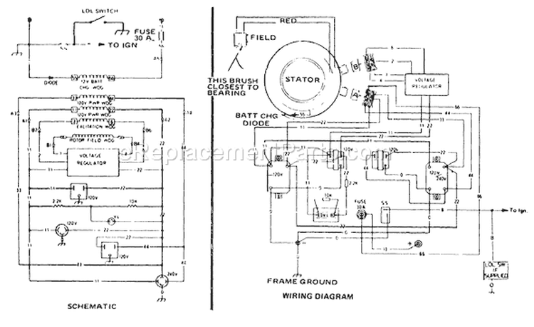 Page N Diagram and Parts List for 8649-0  Briggs and Stratton Generator